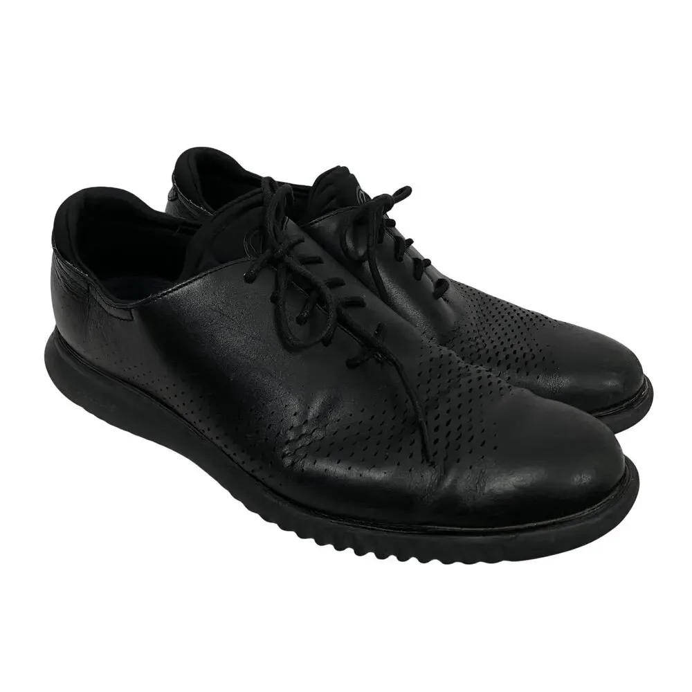 Cole Haan‎ 2.ZERØGRAND Laser Wingtip Oxford Shoes Mens 13 Black Leather C23832